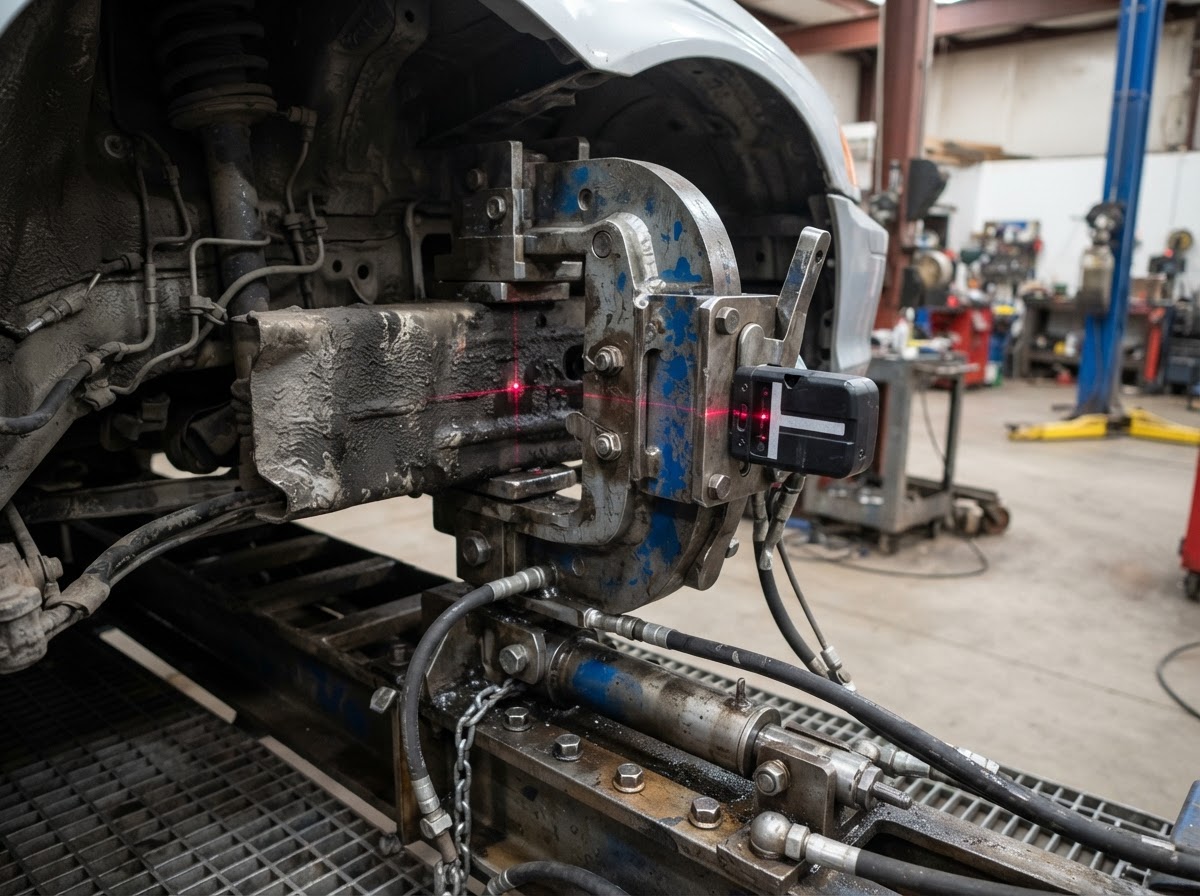Frame Repair at Greg Zurla's Auto Body, Congers, NY